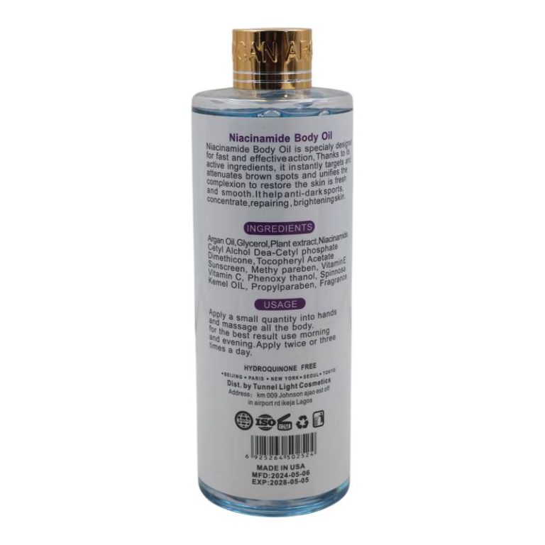 Moroccan Argan Essential oils 6In1 Niacynamide body oil-400ml