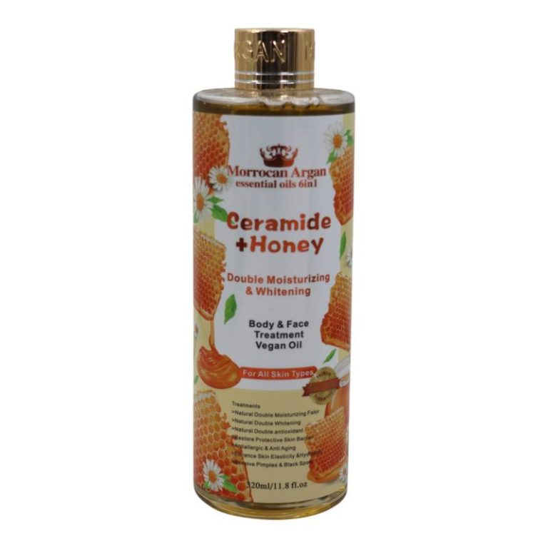 Morrocan Argan Essential Oils 6in1 Ceramide +Honey Body & Face Treatment Vegan Oil - 320ml
