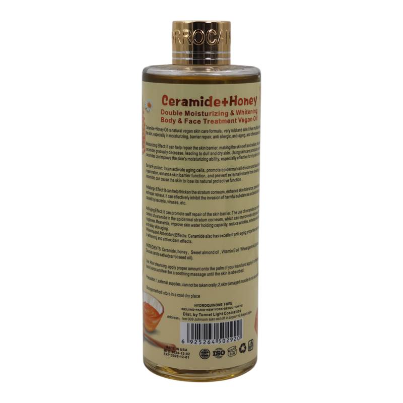 Morrocan Argan Essential Oils 6in1 Ceramide +Honey Body & Face Treatment Vegan Oil - 320ml